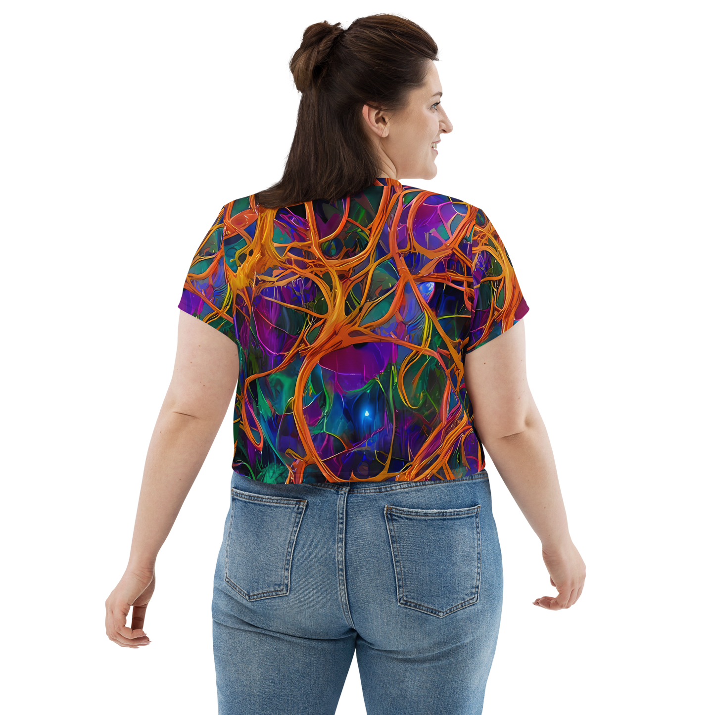 Women's Crop Tee - Spectral Weave