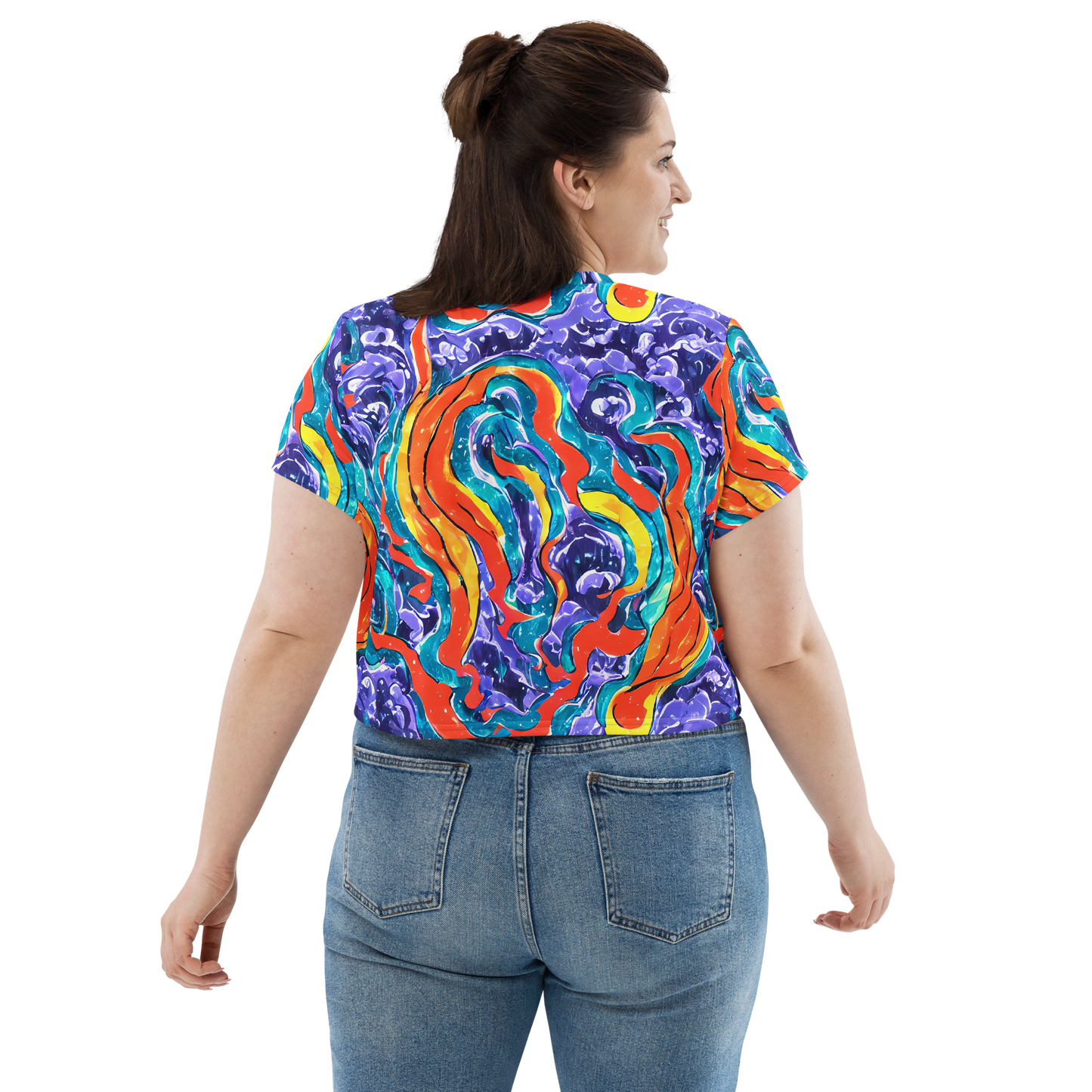 Women's Crop Tee - Galactic Waves