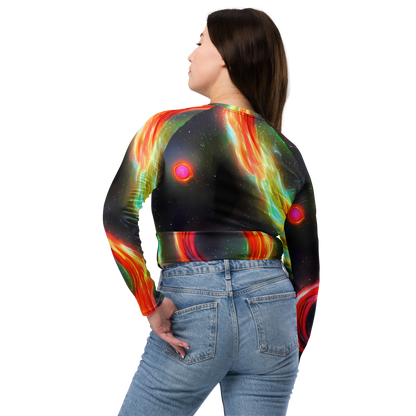 Long Sleeve Crop Top - Sherwood Swirl