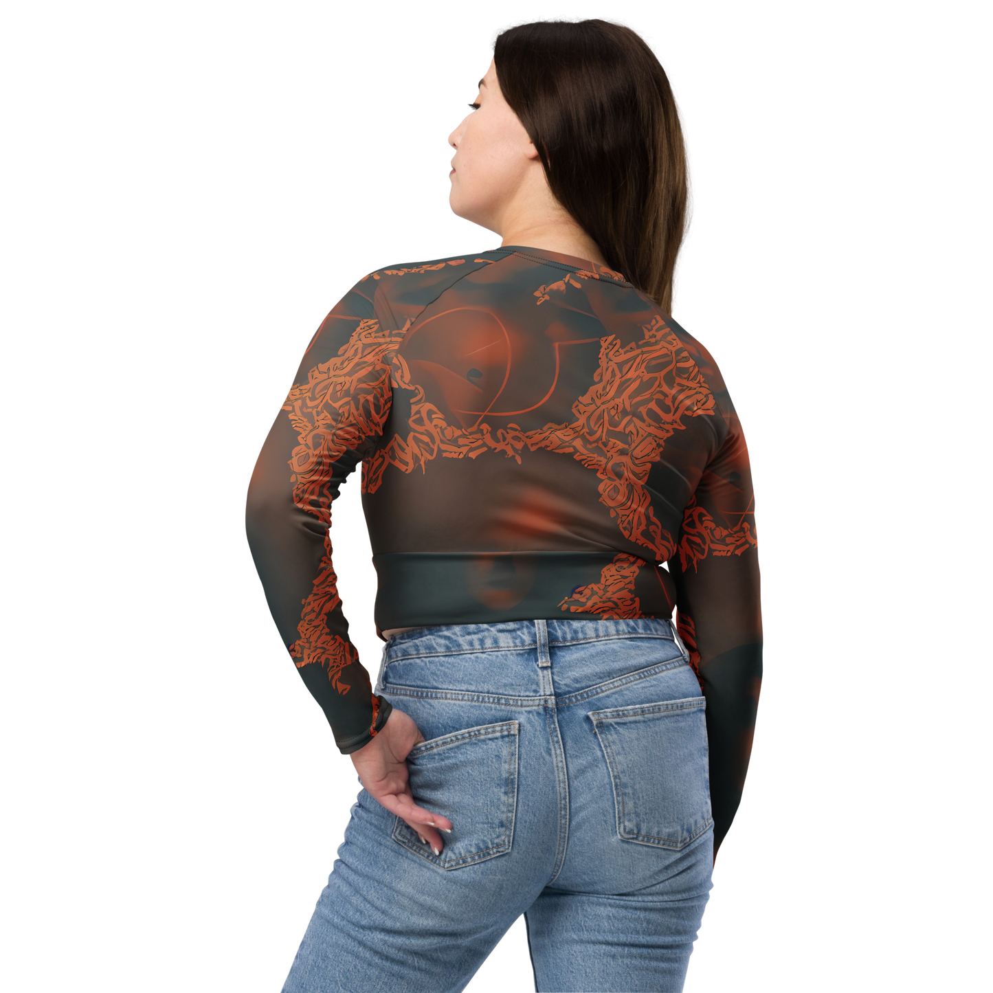 Long Sleeve Crop Top - Chimeric Visage