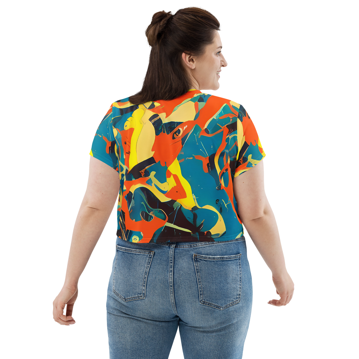 Women's Crop Tee - Abstract Tango