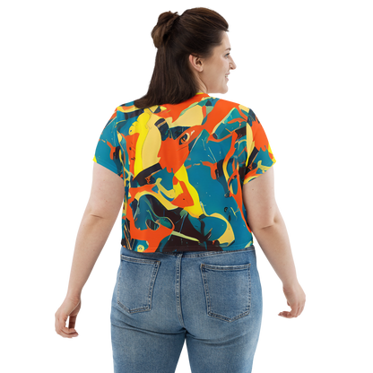 Women's Crop Tee - Abstract Tango