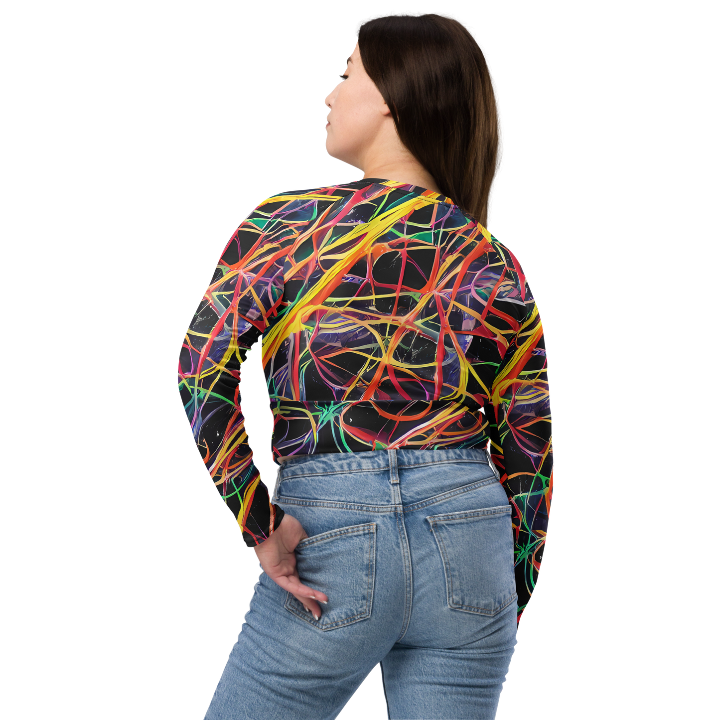 Long Sleeve Crop Top - Acconci Twirl