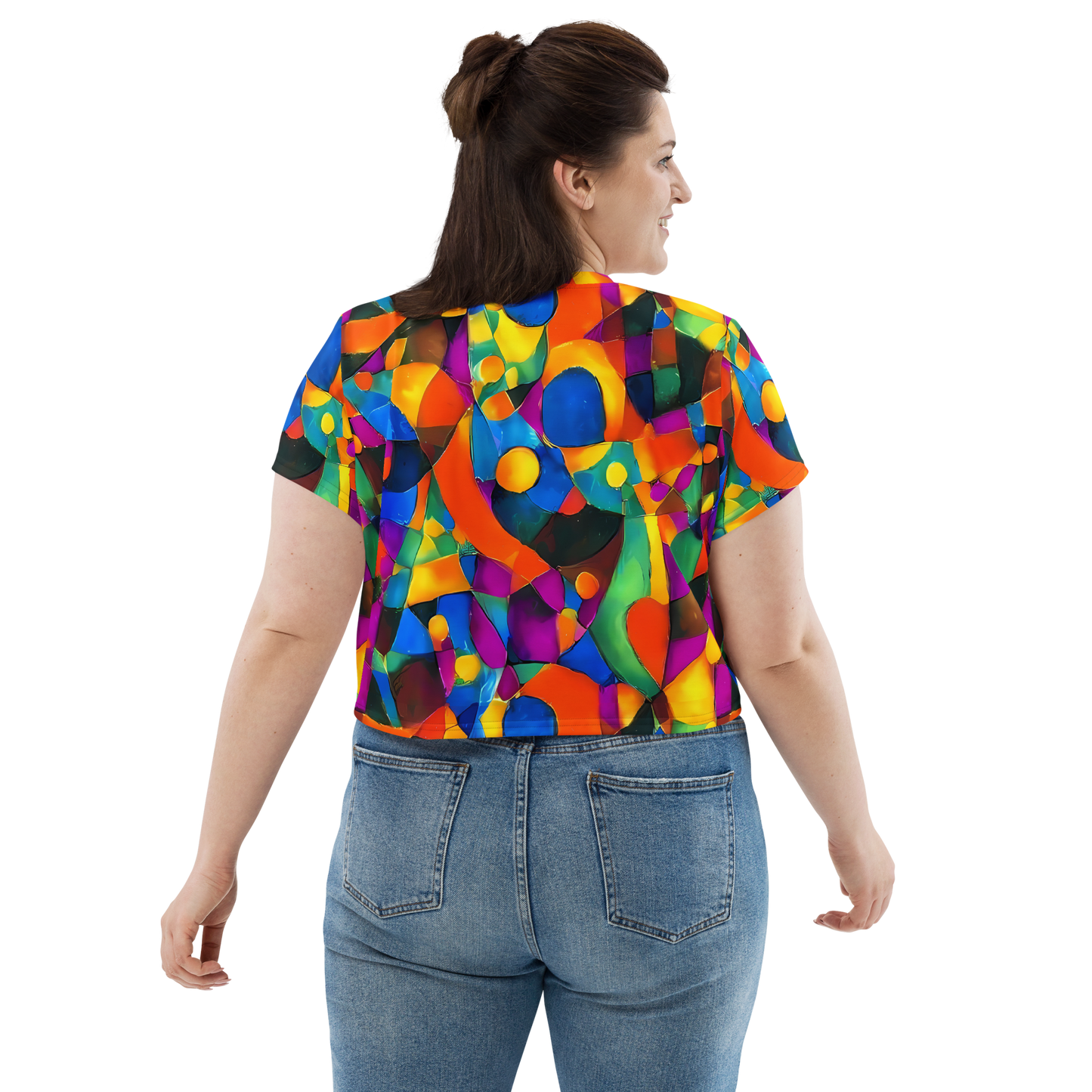 Women's Crop Tee - Galactic Jigsaw