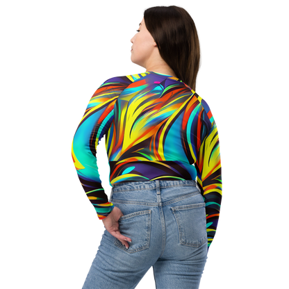 Long Sleeve Crop Top - Cyber Surge