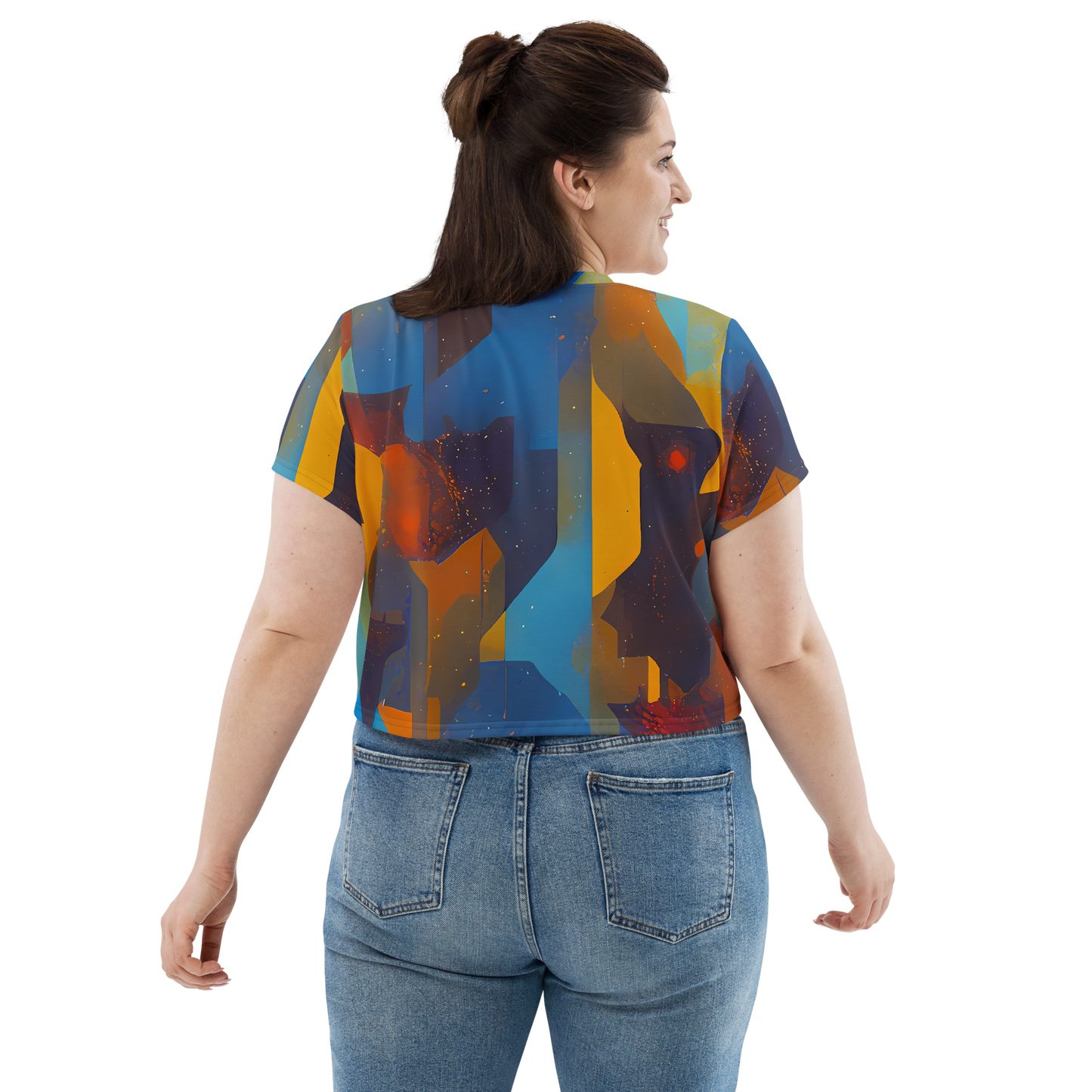 Women's Crop Tee - Cubist Dusk