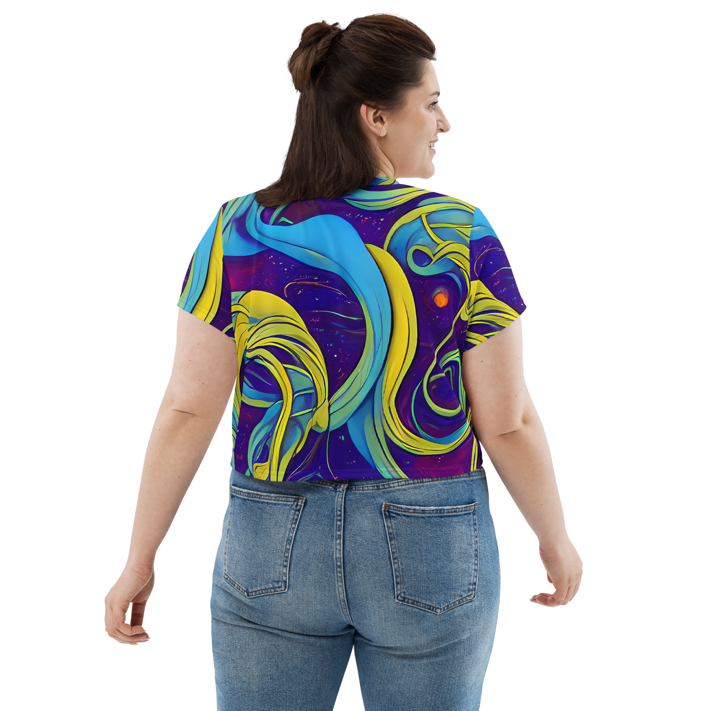 Women's Crop Tee - Stellar Swirls