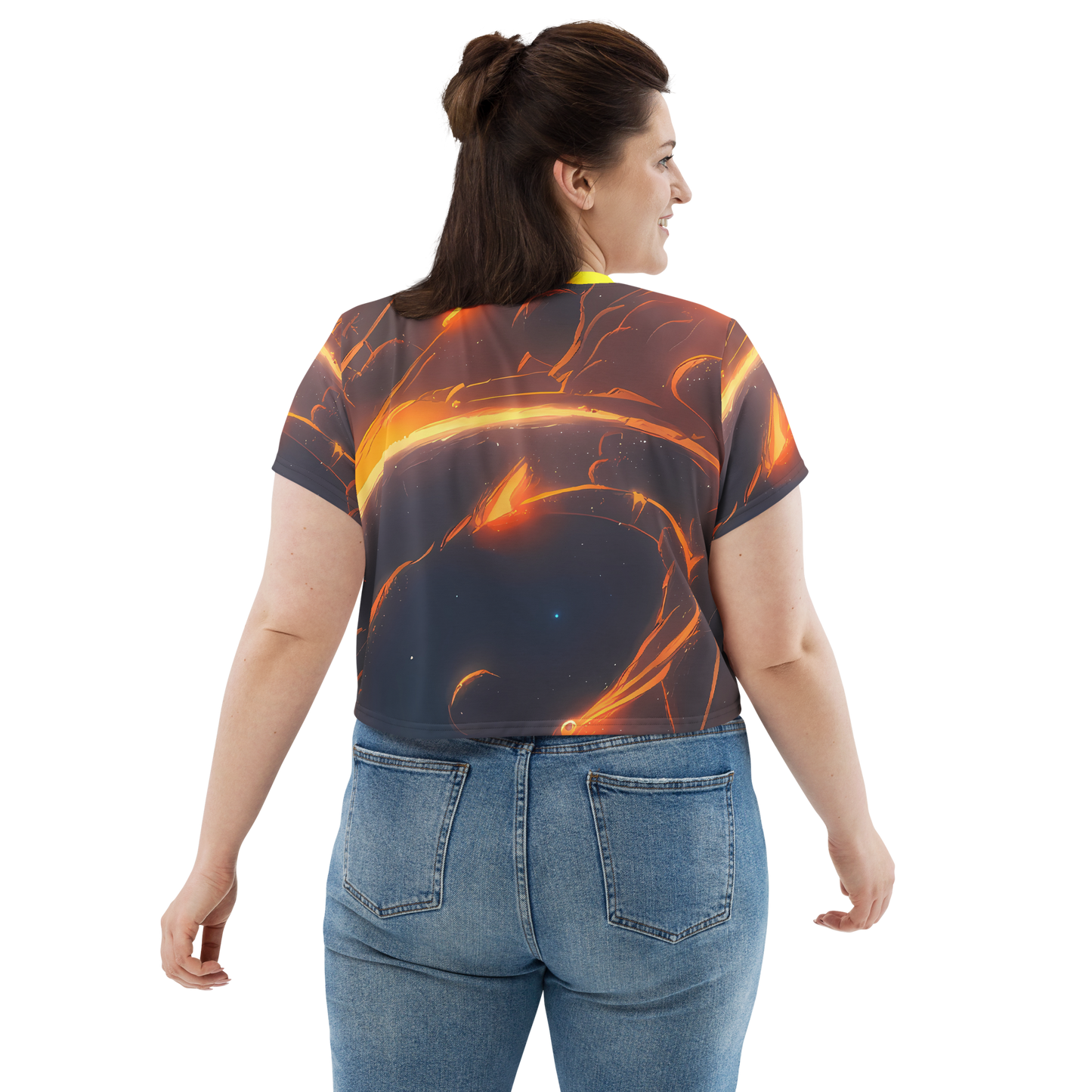 Women's Crop Tee - Inferno Spirals