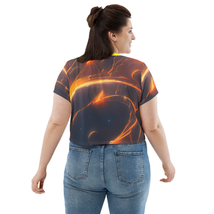 Women's Crop Tee - Inferno Spirals