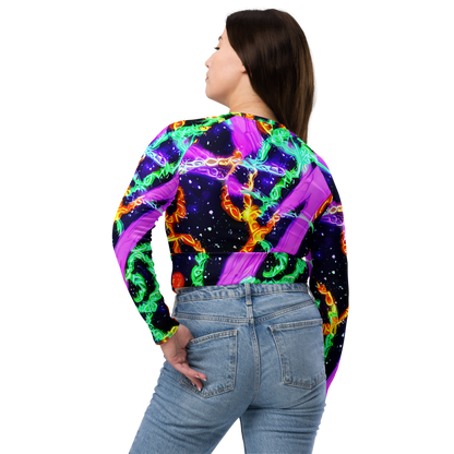 Long Sleeve Crop Top - Enckell's Nebula