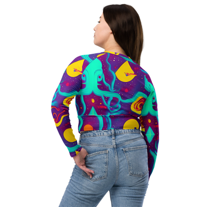 Long Sleeve Crop Top - Cosmic Current