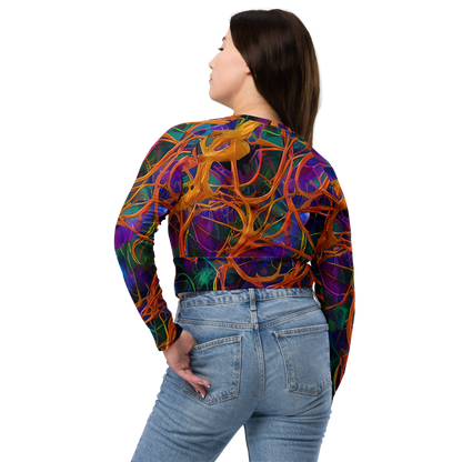 Long Sleeve Crop Top - Spectral Weave