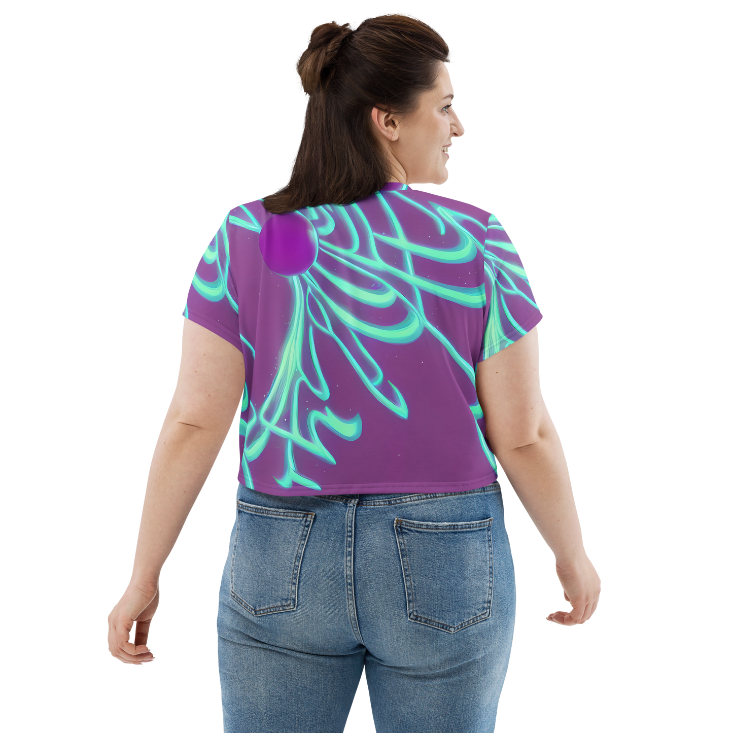 Women's Crop Tee - Neon Drift