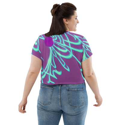 Women's Crop Tee - Neon Drift