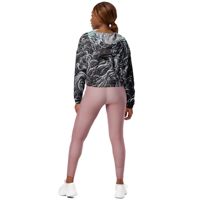 Women's Cropped Windbreaker - Savrasov Swirls