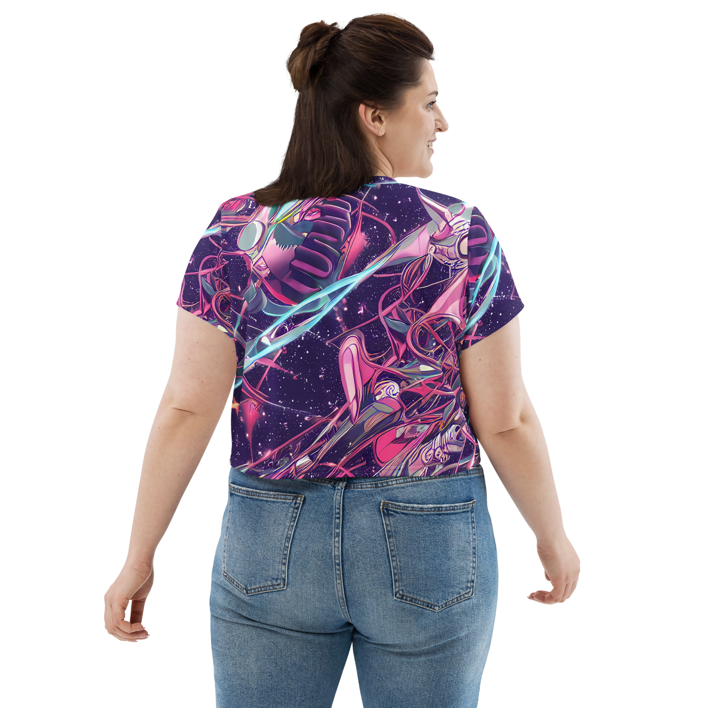 Women's Crop Tee - Neo-Tokyo Twirl