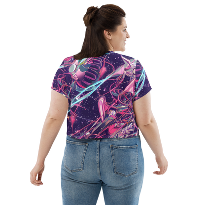 Women's Crop Tee - Neo-Tokyo Twirl