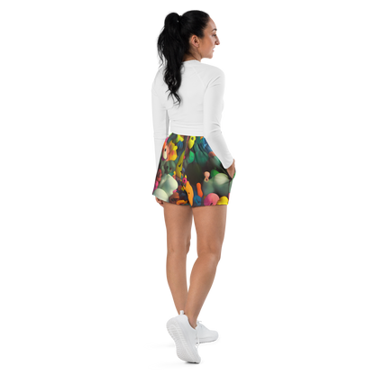 Women’s Athletic Shorts - Bubble Pop Art