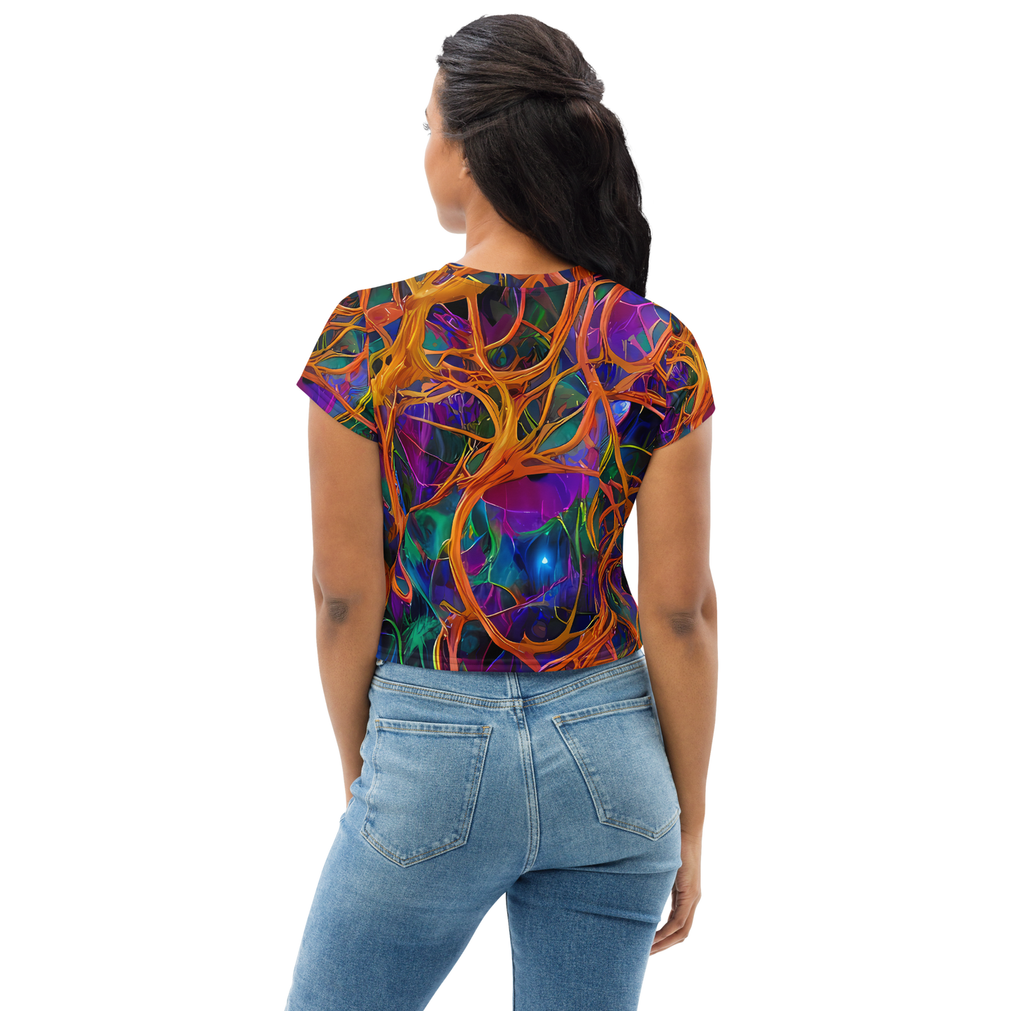 Women's Crop Tee - Spectral Weave