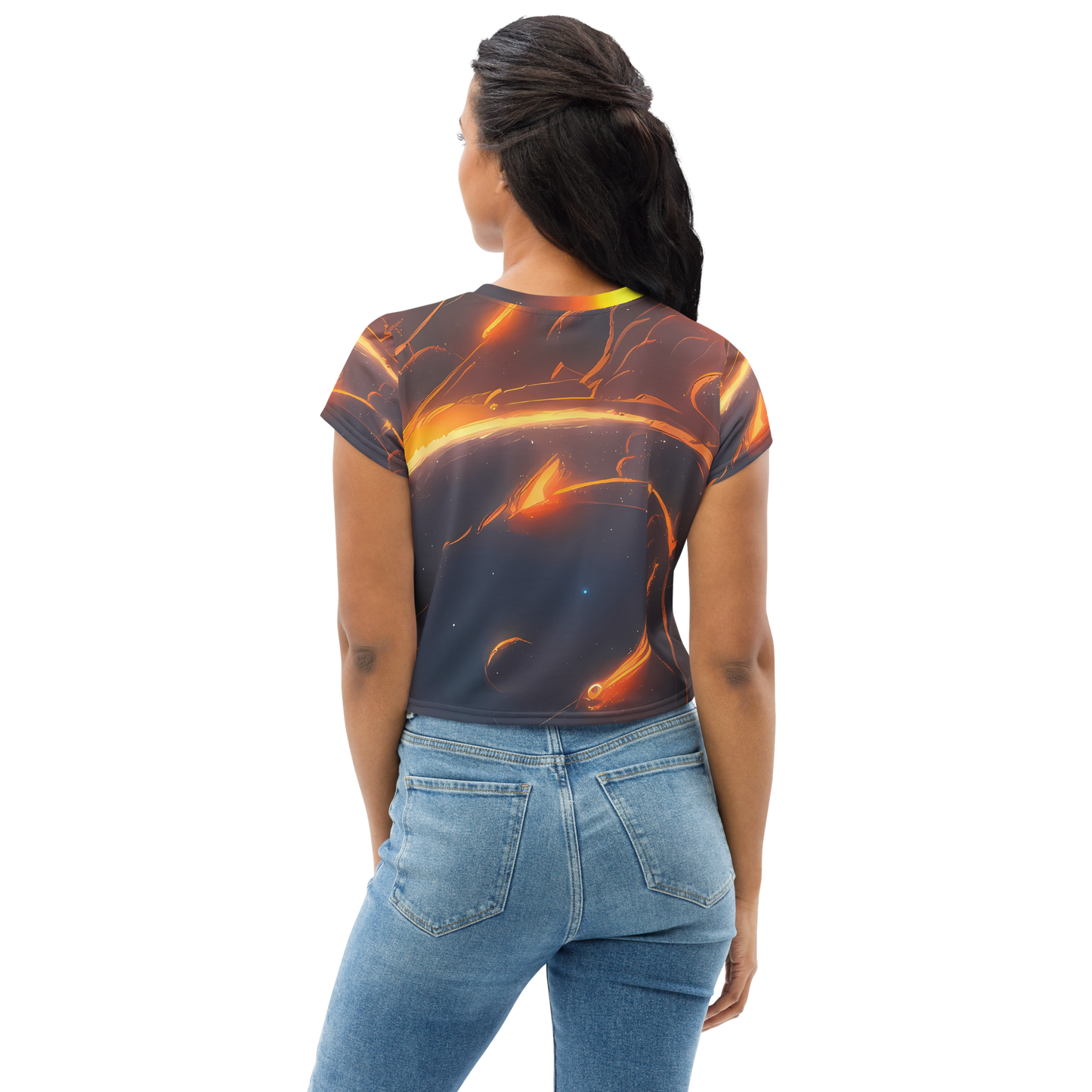 Women's Crop Tee - Inferno Spirals