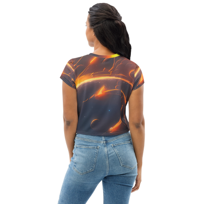 Women's Crop Tee - Inferno Spirals