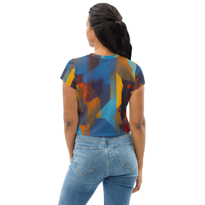 Women's Crop Tee - Cubist Dusk