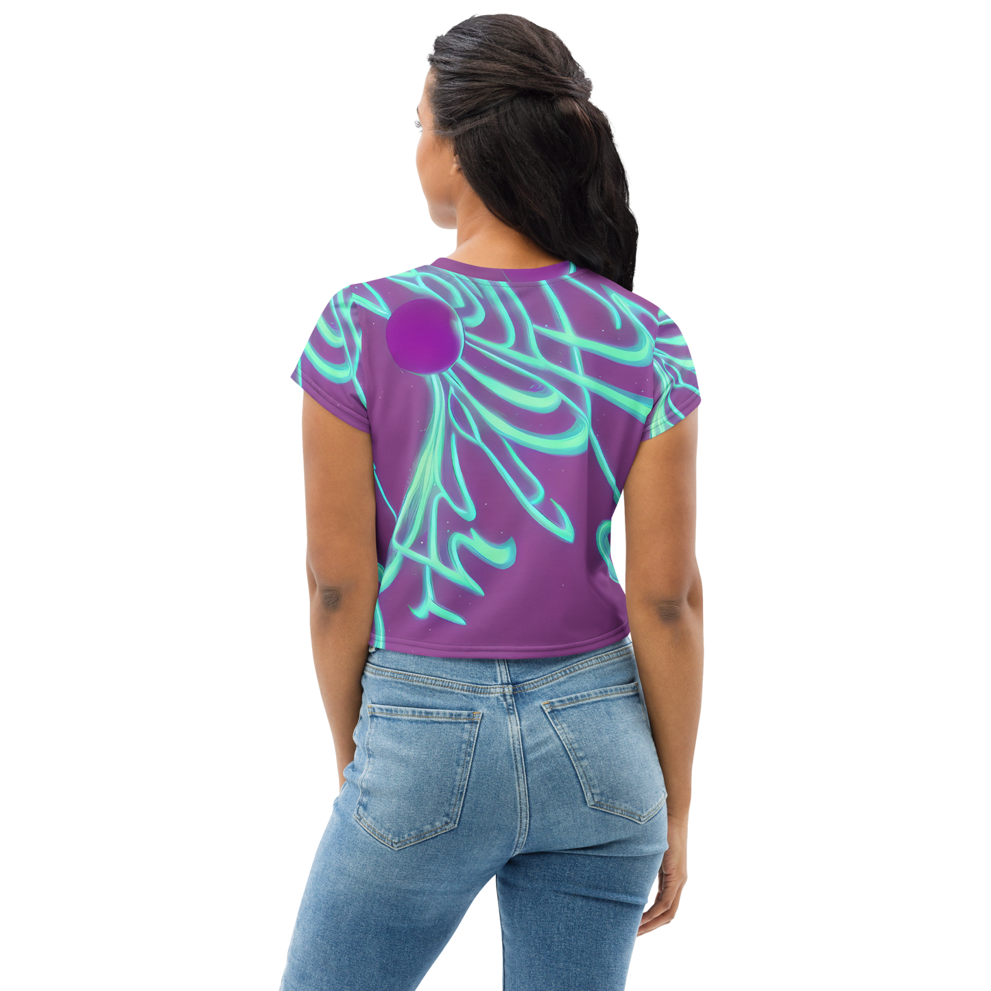 Women's Crop Tee - Neon Drift