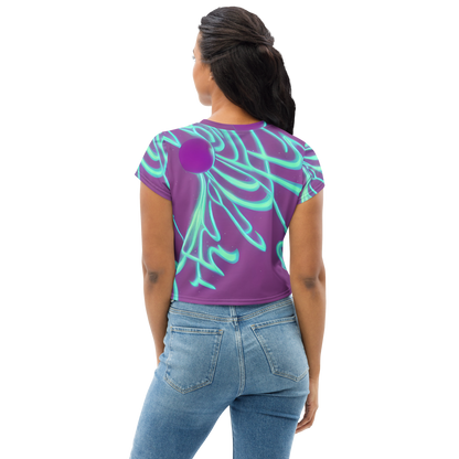 Women's Crop Tee - Neon Drift