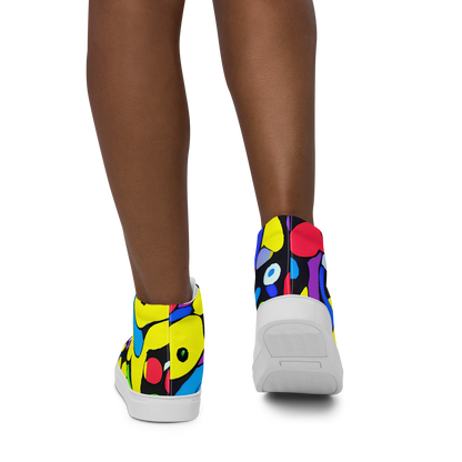 Women's High Top Canvas Shoes - Miró's Mosaic