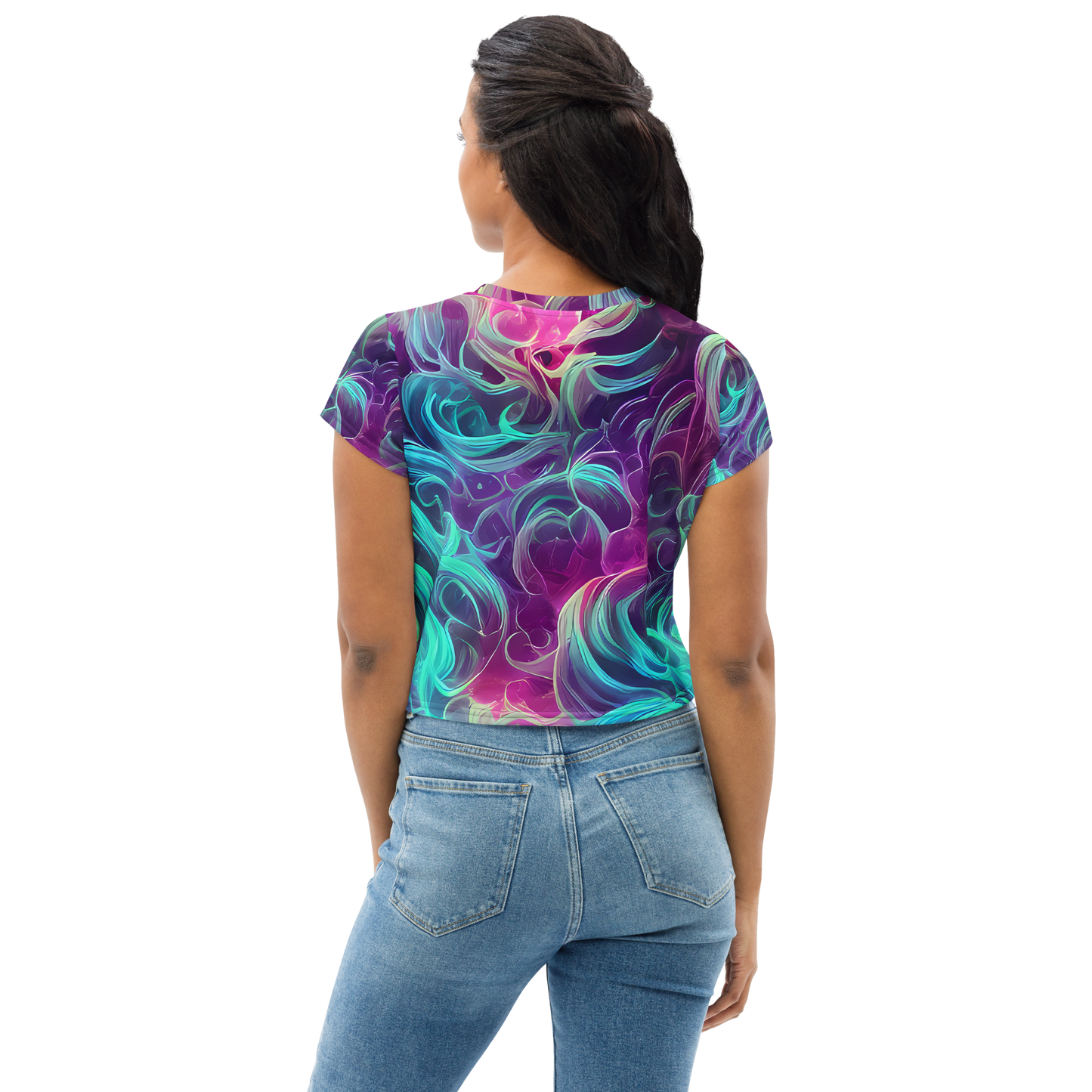 Women's Crop Tee - Galactic Bloom