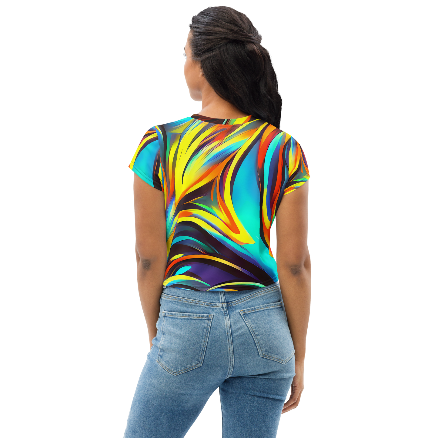 Women's Crop Tee - Cyber Surge