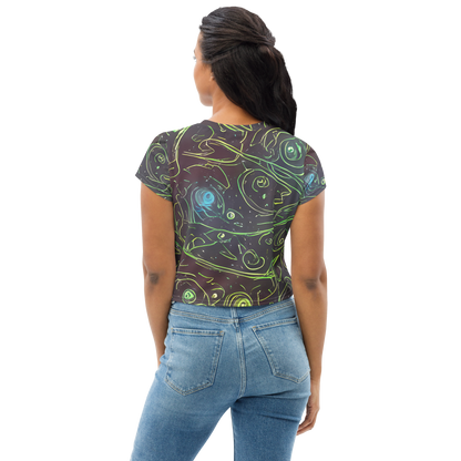 Women's Crop Tee - Starfield Scrolls