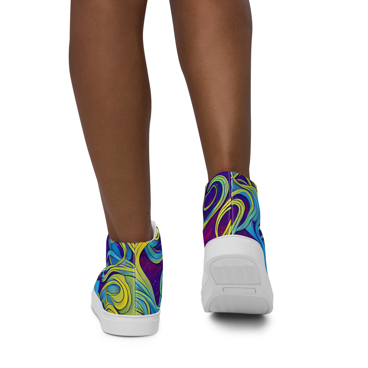 Women's High Top Canvas Shoes - Stellar Swirls