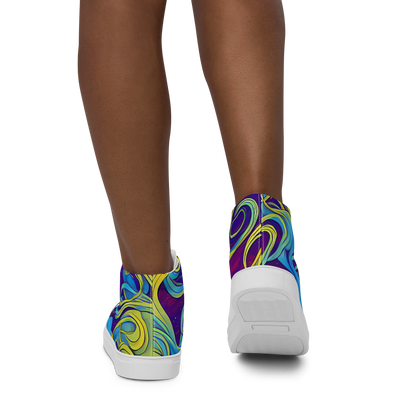 Women's High Top Canvas Shoes - Stellar Swirls