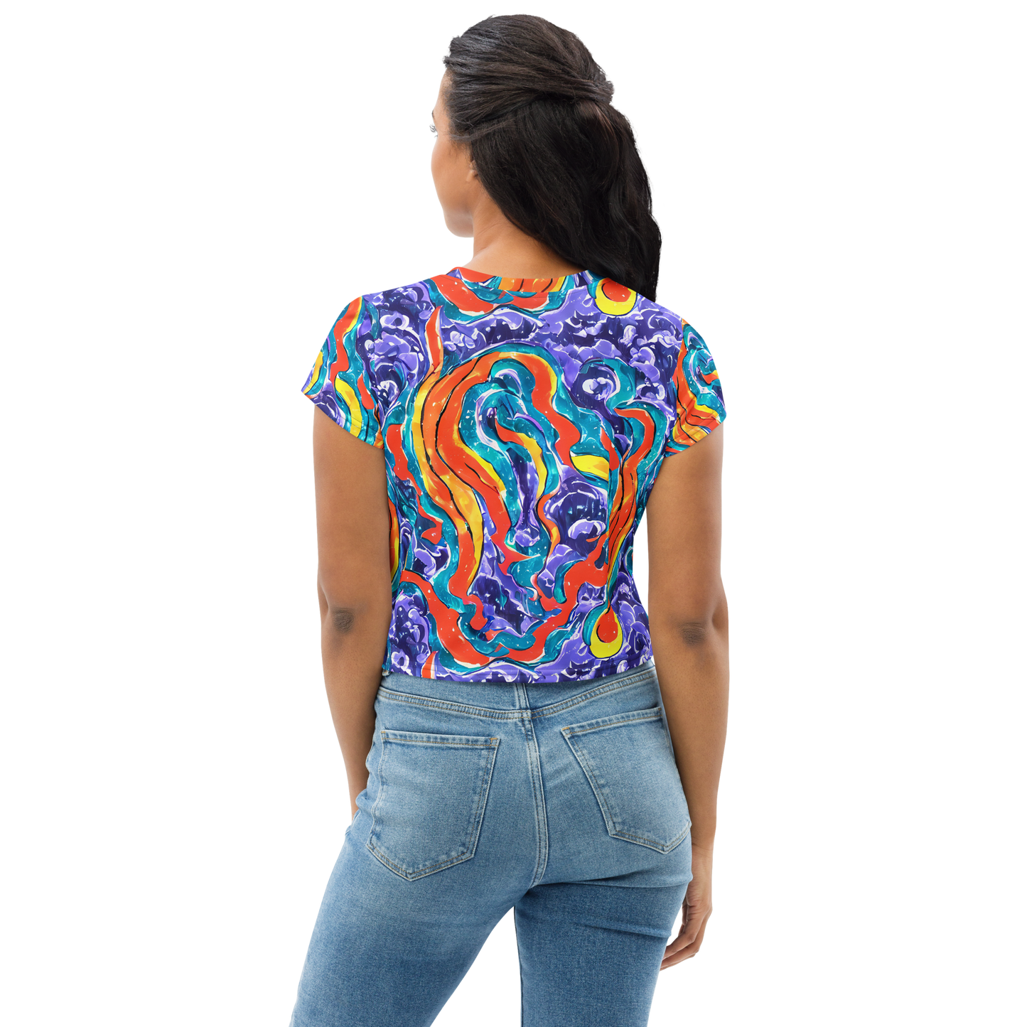 Women's Crop Tee - Galactic Waves