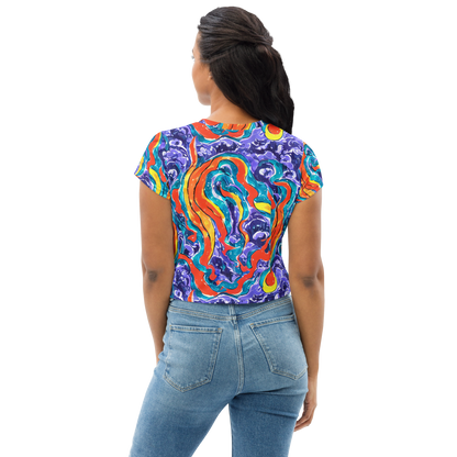 Women's Crop Tee - Galactic Waves