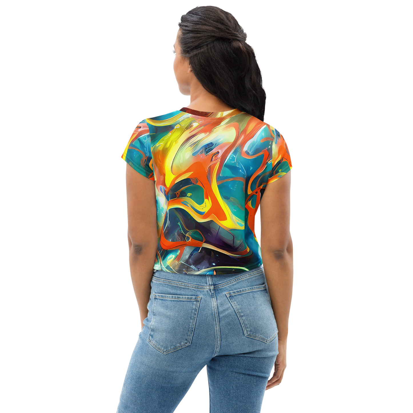 Women's Crop Tee - Cecily’S Swirl