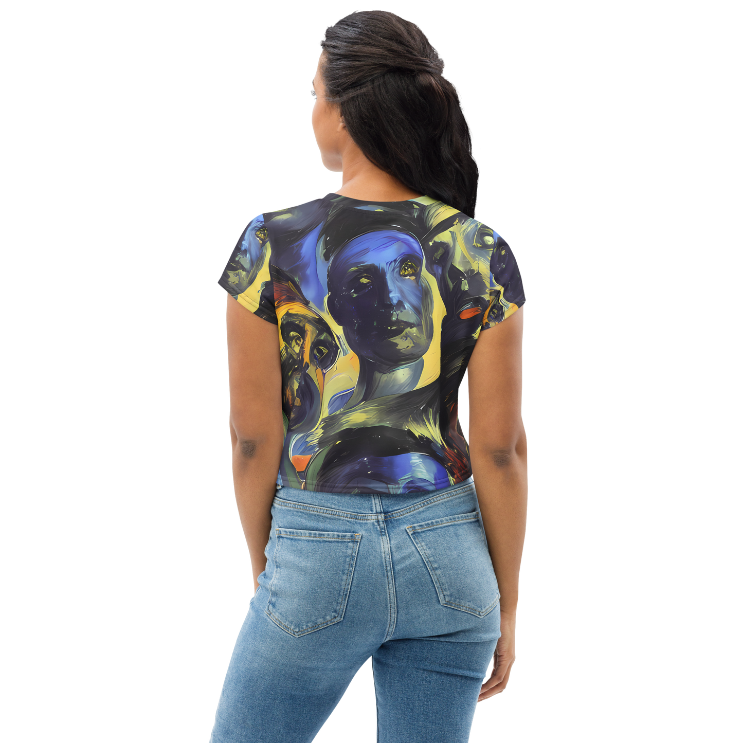 Women's Crop Tee - Cosmic Visages