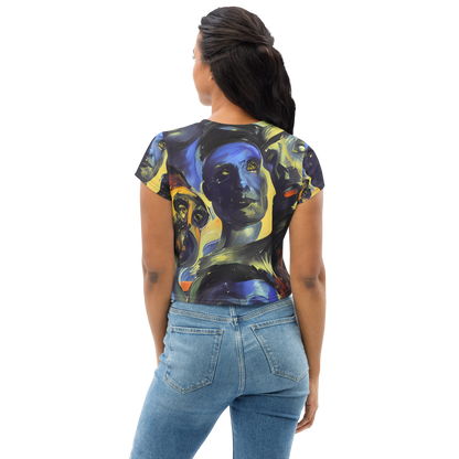 Women's Crop Tee - Cosmic Visages