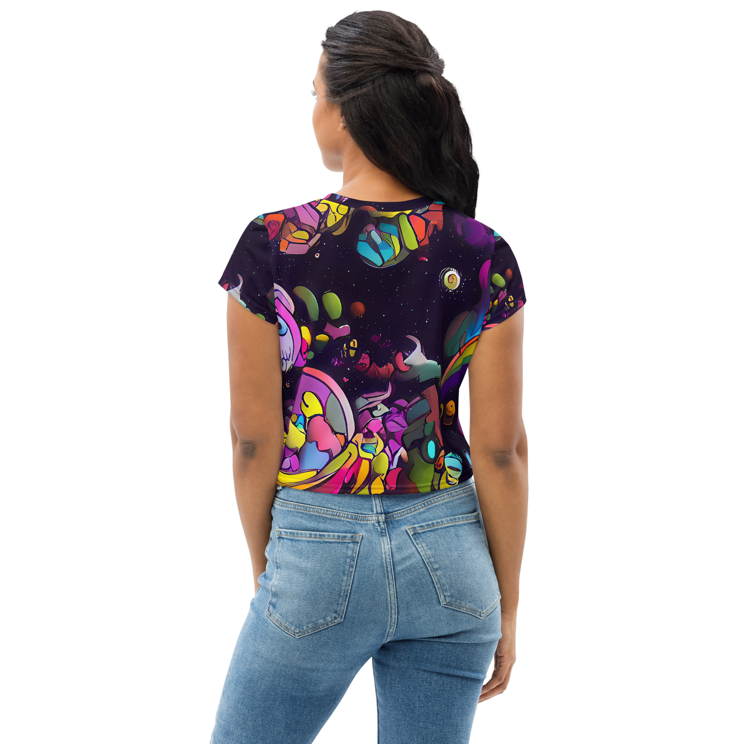 Women's Crop Tee - Galactic Playground