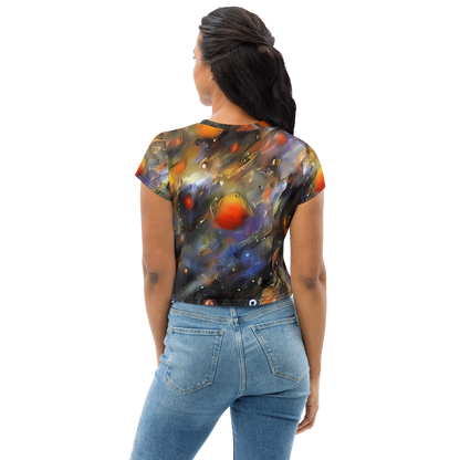 Women's Crop Tee - Brushstroke Blaze