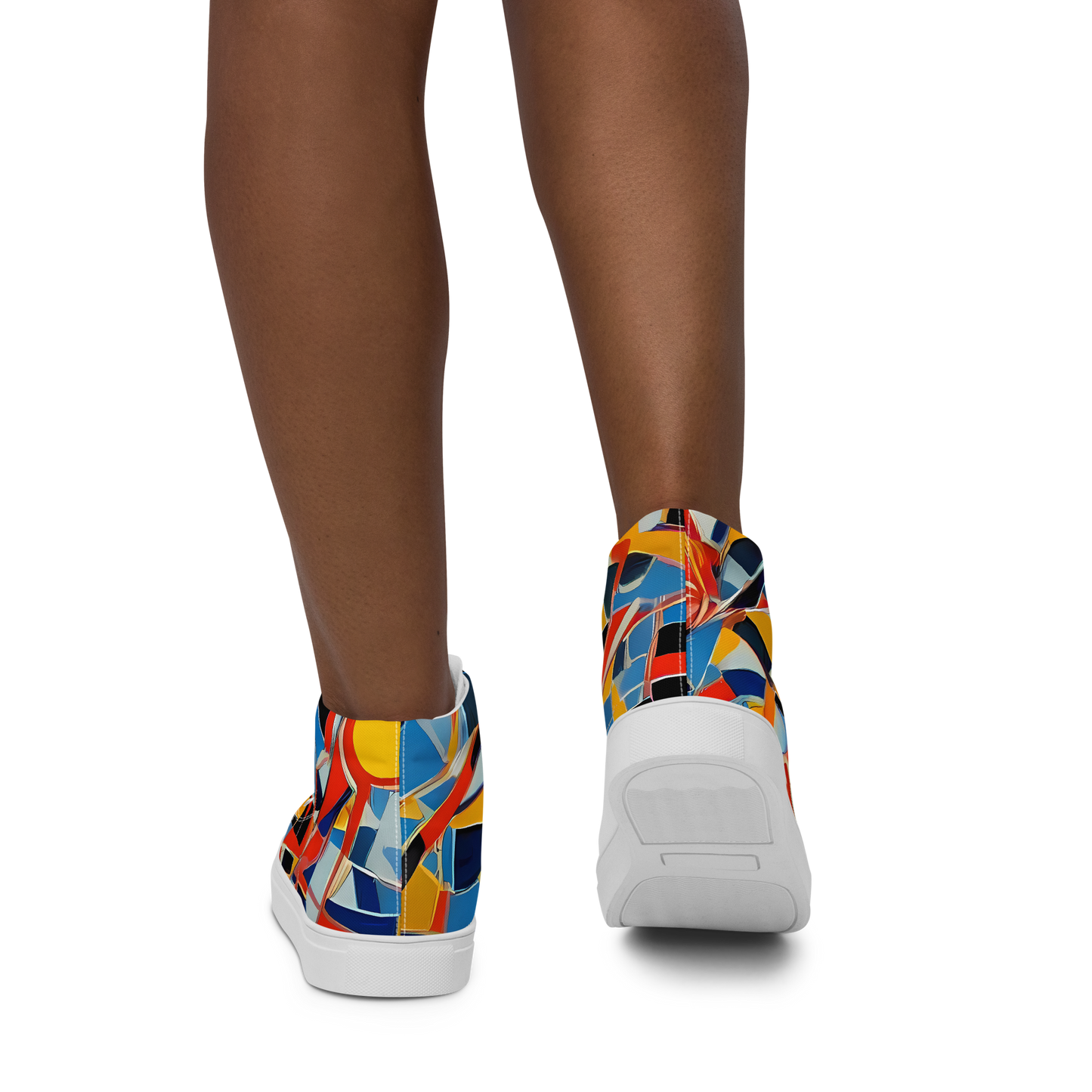 Women's High Top Canvas Shoes - Abstract Mingle