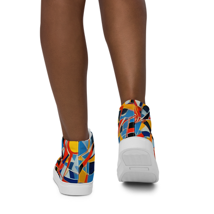 Women's High Top Canvas Shoes - Abstract Mingle