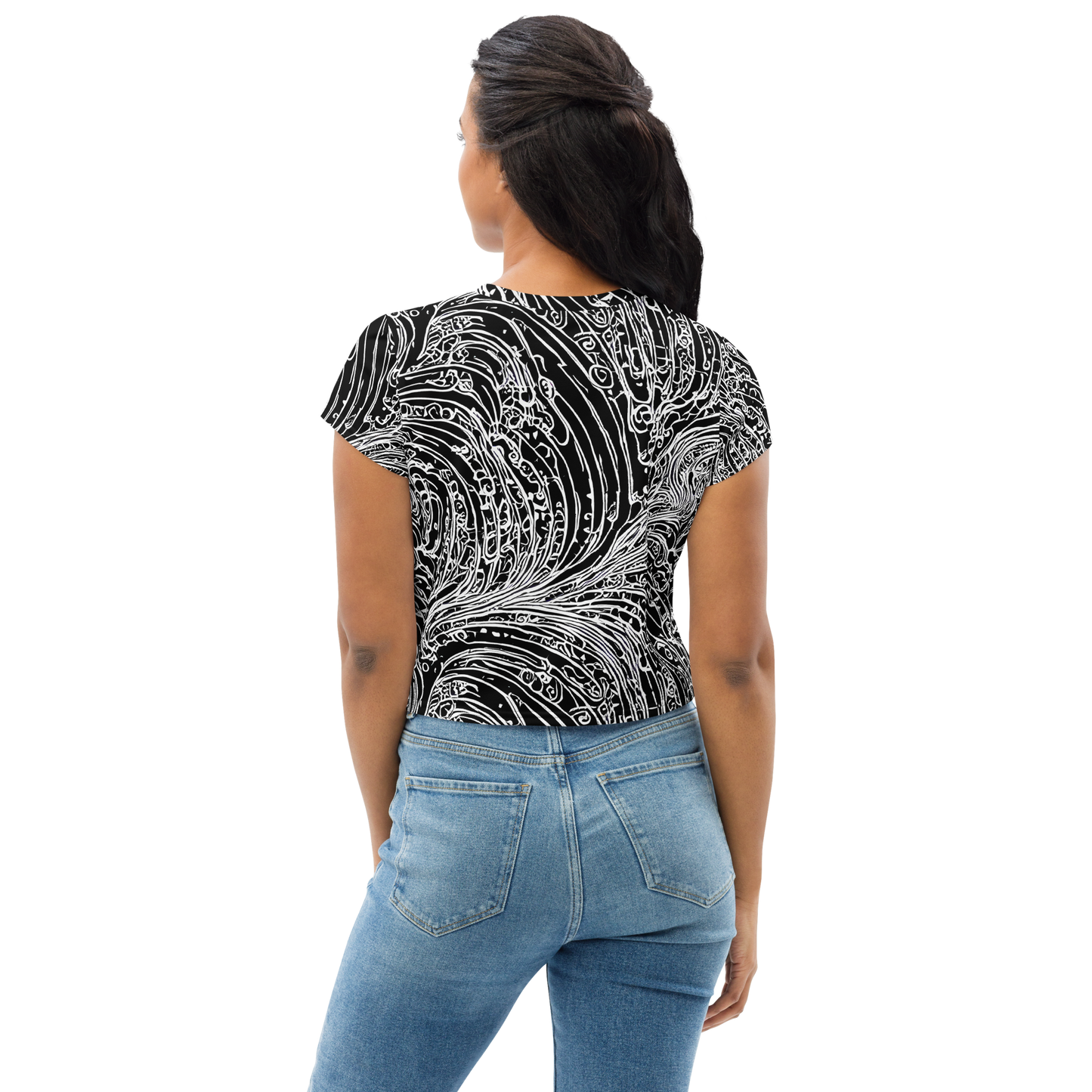 Women's Crop Tee - Stellar Tsunami