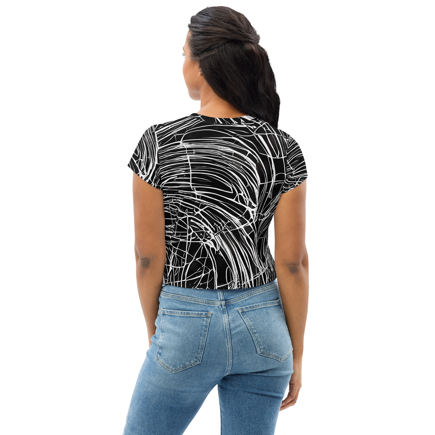 Women's Crop Tee - Biomech Spiral