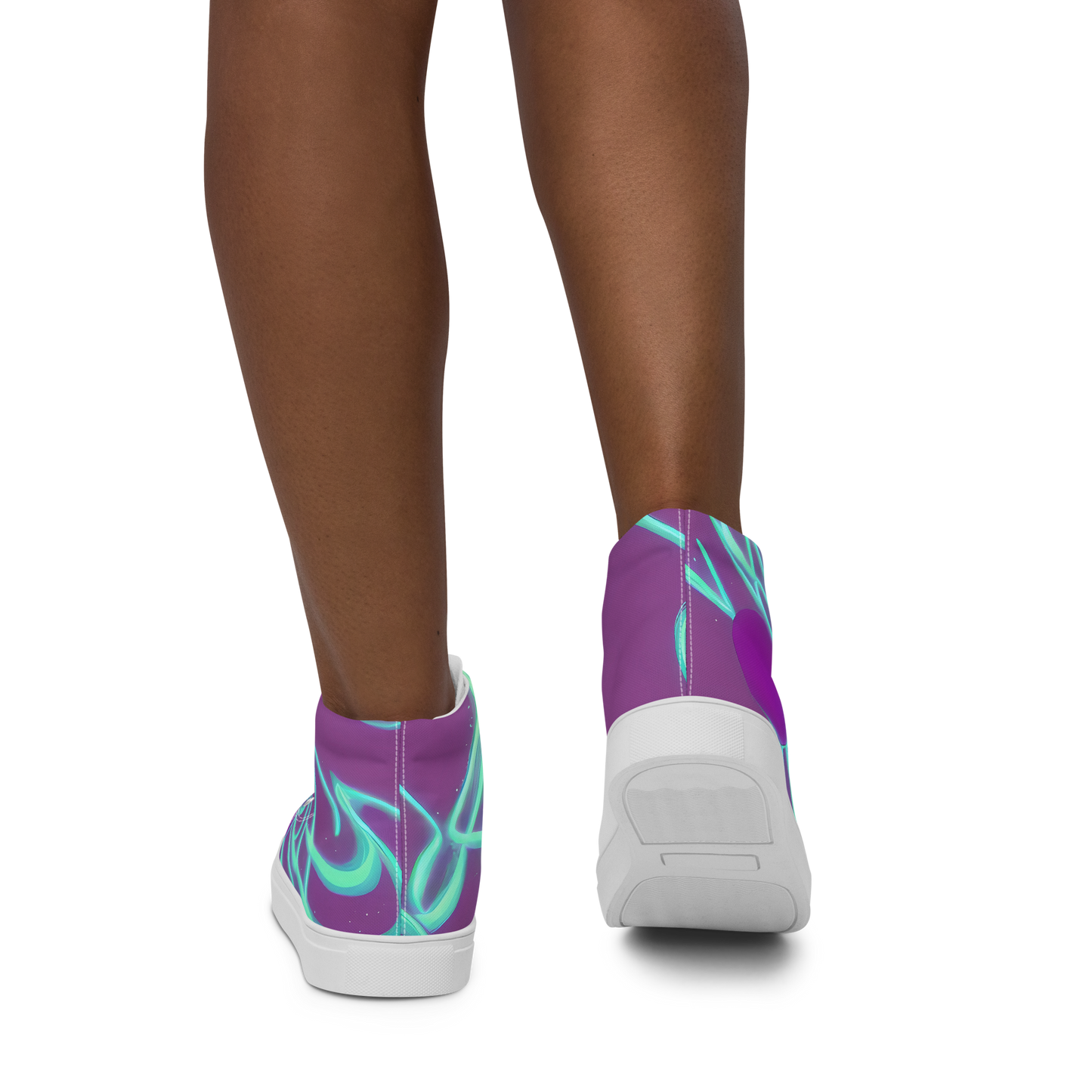 Women's High Top Canvas Shoes - Neon Drift