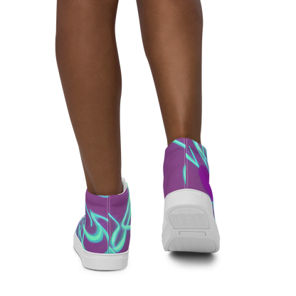 Women's High Top Canvas Shoes - Neon Drift