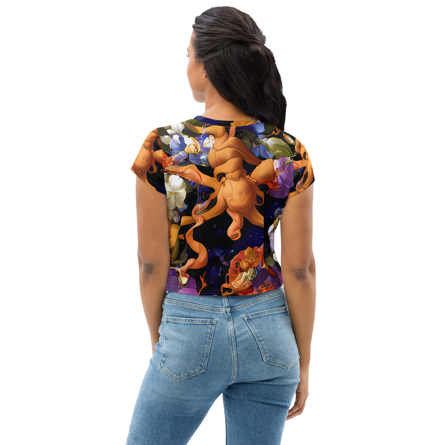 Women's Crop Tee - Blooming Cosmos