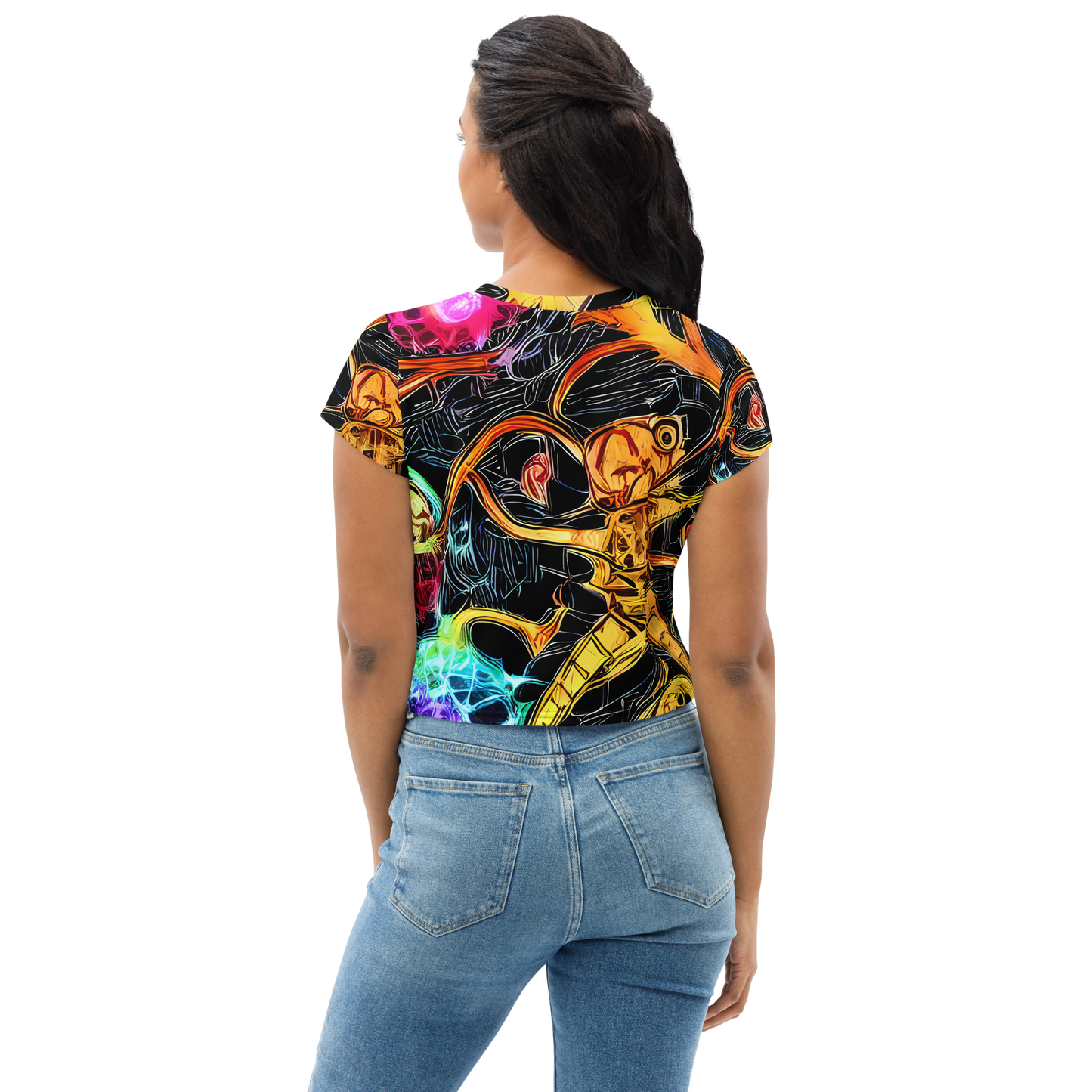 Women's Crop Tee - Psychedelic Pulsar