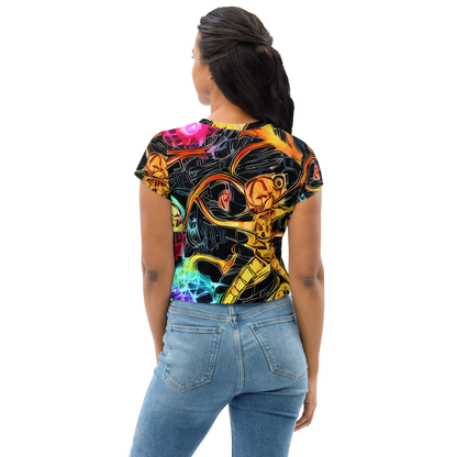 Women's Crop Tee - Psychedelic Pulsar